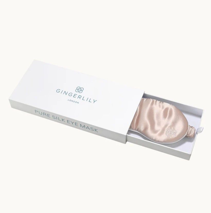 Маска для сну з натурального шовку mulberry Gingerlily Blush, Пудра, Маска для сну