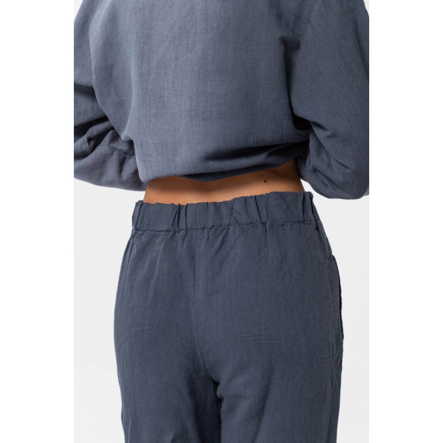 Домашні жіночі штани Lotus Home - Bruma сині, Темно-синій, S