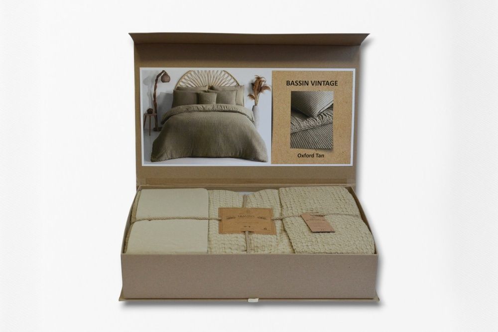 Постільна білизна варена бавовна Limasso Bassin Oxford Tan
