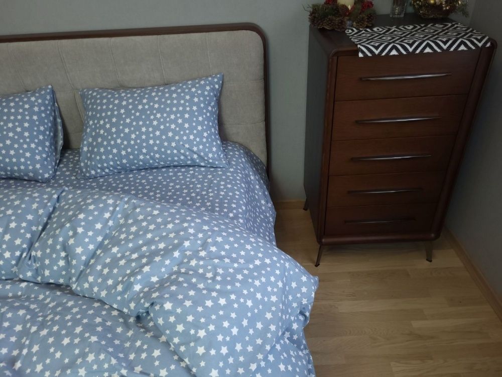 Постільна білизна фланель Комфорт текстиль Зорі блакитний, Turkish flannel