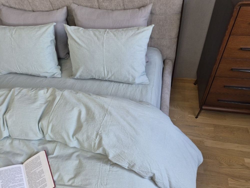 Постельное белье вареный хлопок Комфорт Текстиль Light azure, Washed Cotton W1061