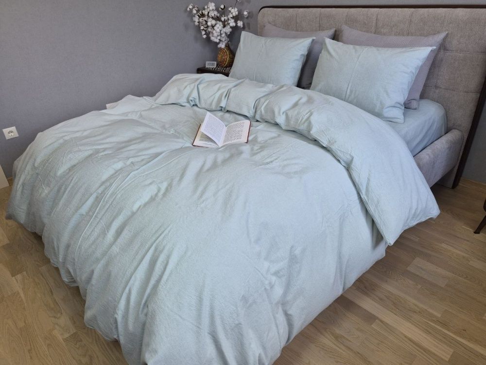 Постельное белье вареный хлопок Комфорт Текстиль Light azure, Washed Cotton W1061