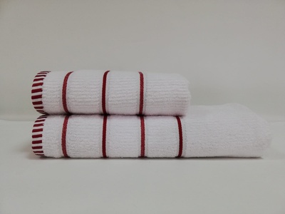 Набір рушників Class Bahar Tekstil White Red