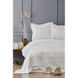 Набор постельное белье с покрывалом пике Karaca Home - Carla ekru 1
