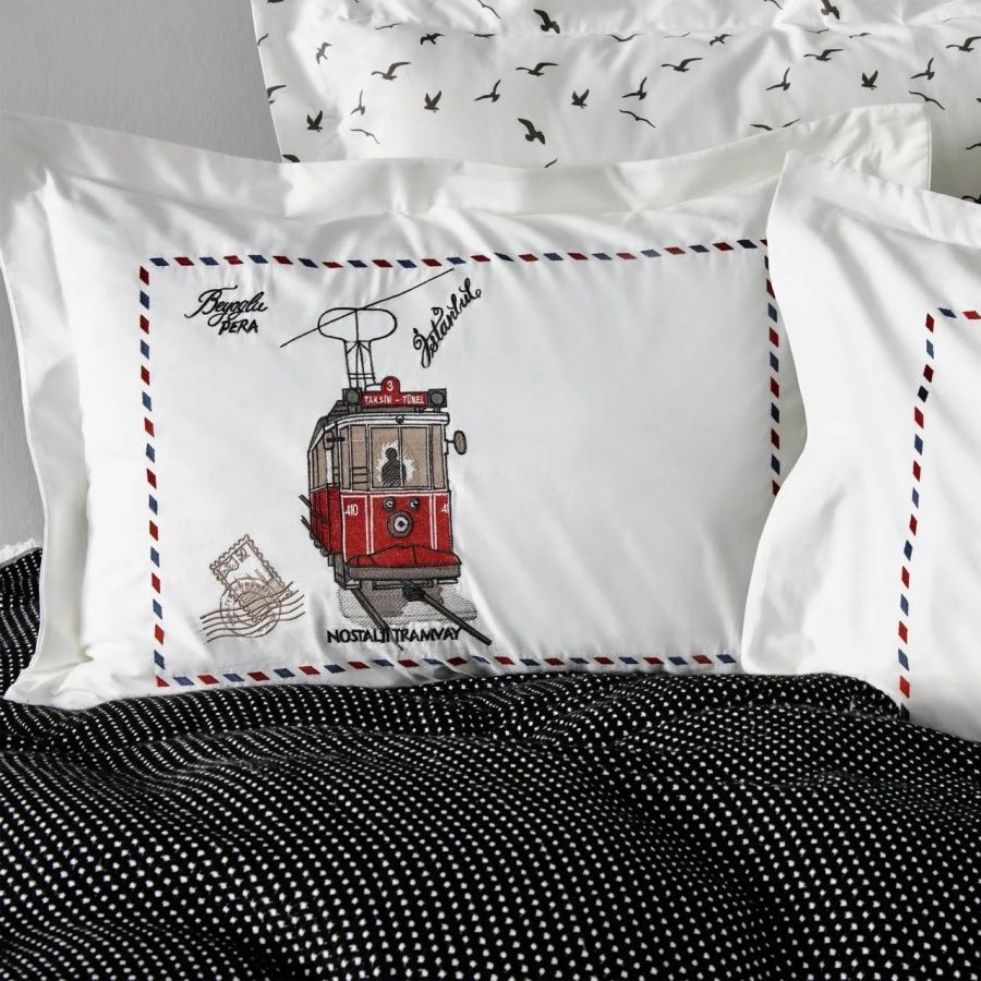 Білизна постільна Karaca Home - Beyoglu gri сірий pike jacquard