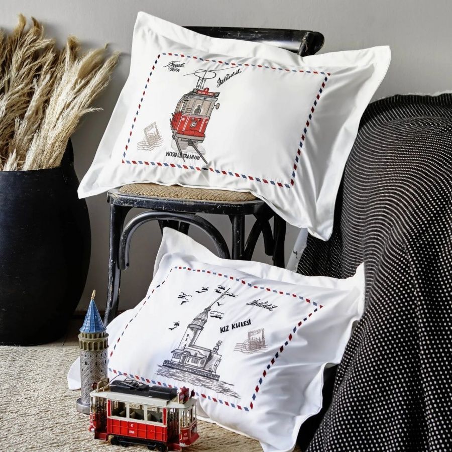 Білизна постільна Karaca Home - Beyoglu gri сірий pike jacquard