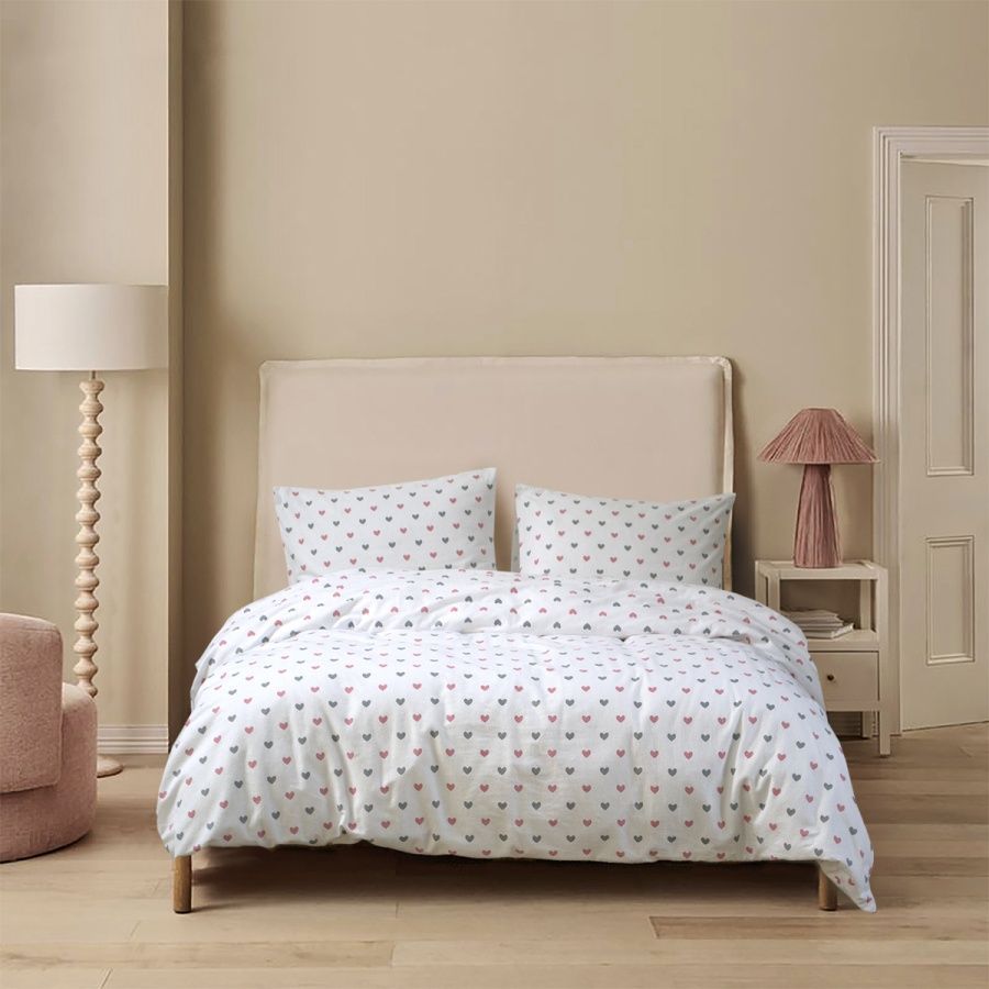 Постільна білизна фланель Lotus Home Small Hearts