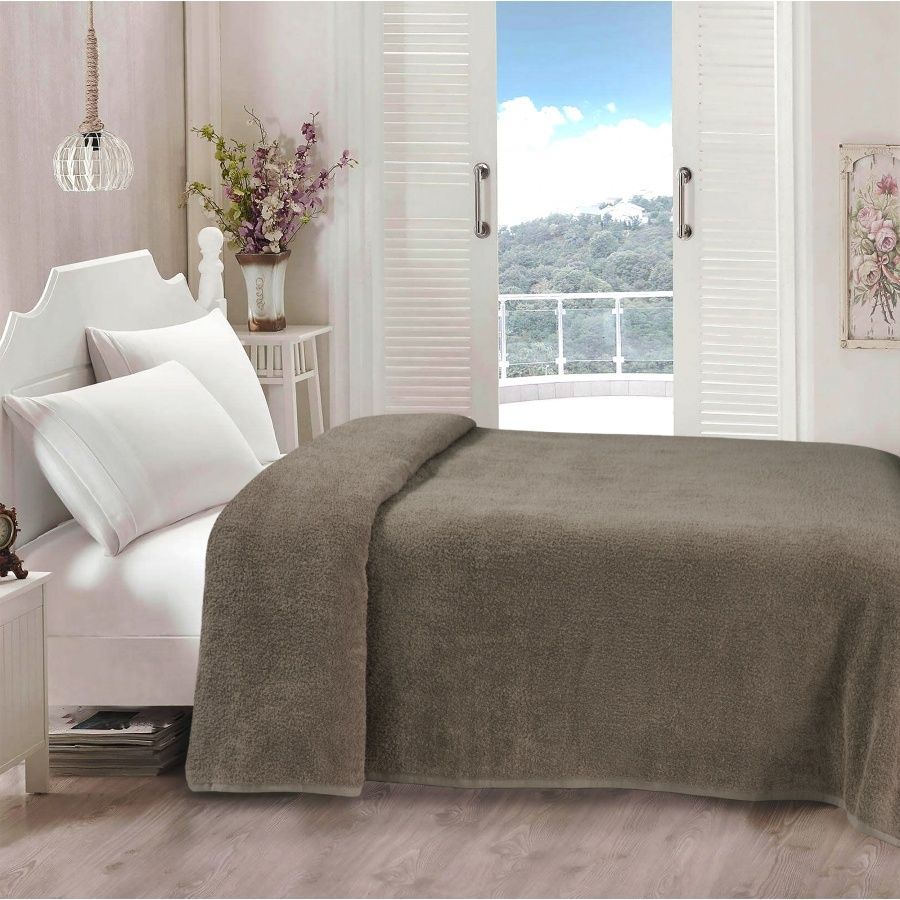 Простирадло Iris Home махрова -Walnut