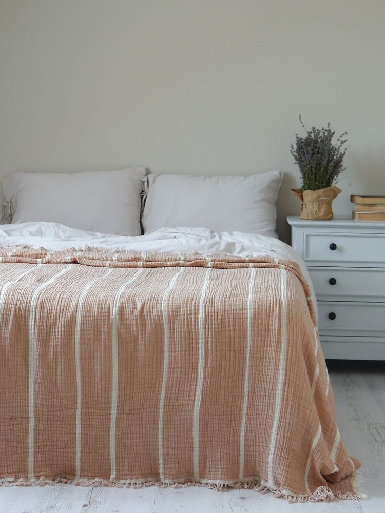 Муслиновое покрывало-плед La Modno Pearl Peach