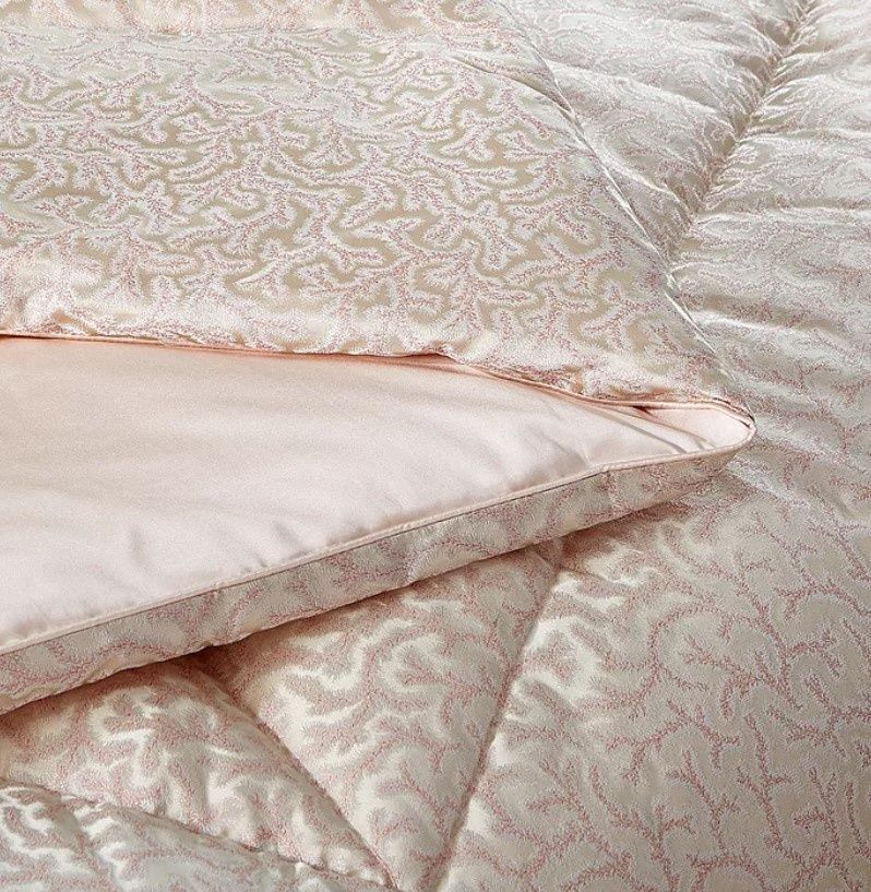 Шелковое покрывало Gingerlily Coral Fern Silk Eiderdown - Pink