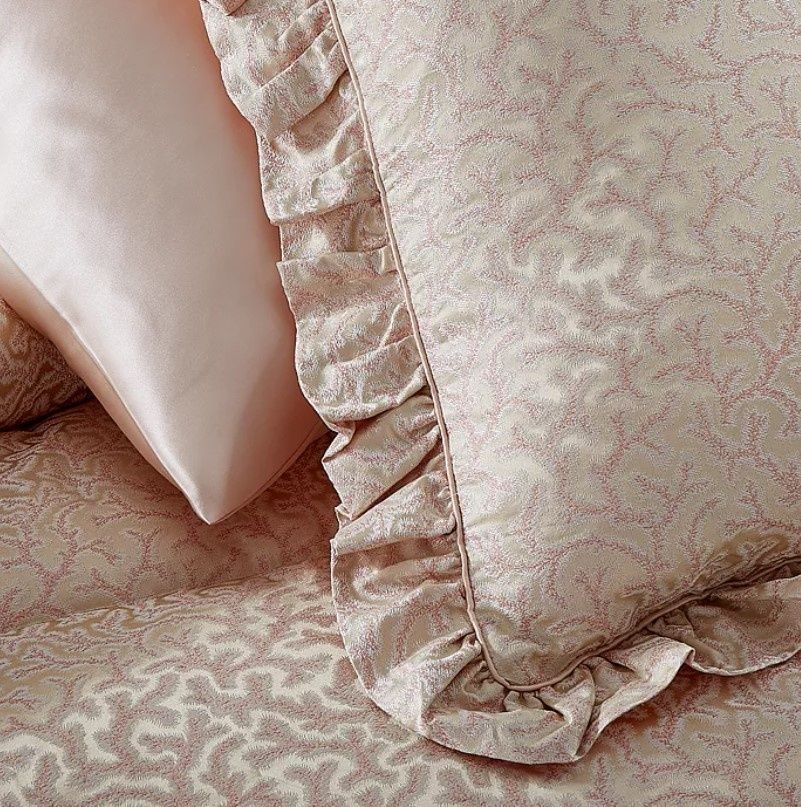 Шелковое покрывало Gingerlily Coral Fern Silk Eiderdown - Pink