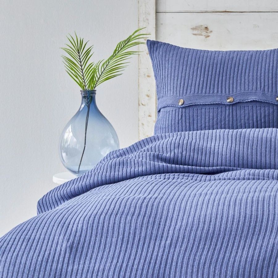 Покривало з наволочкою Karaca Home - Rimba indigo
