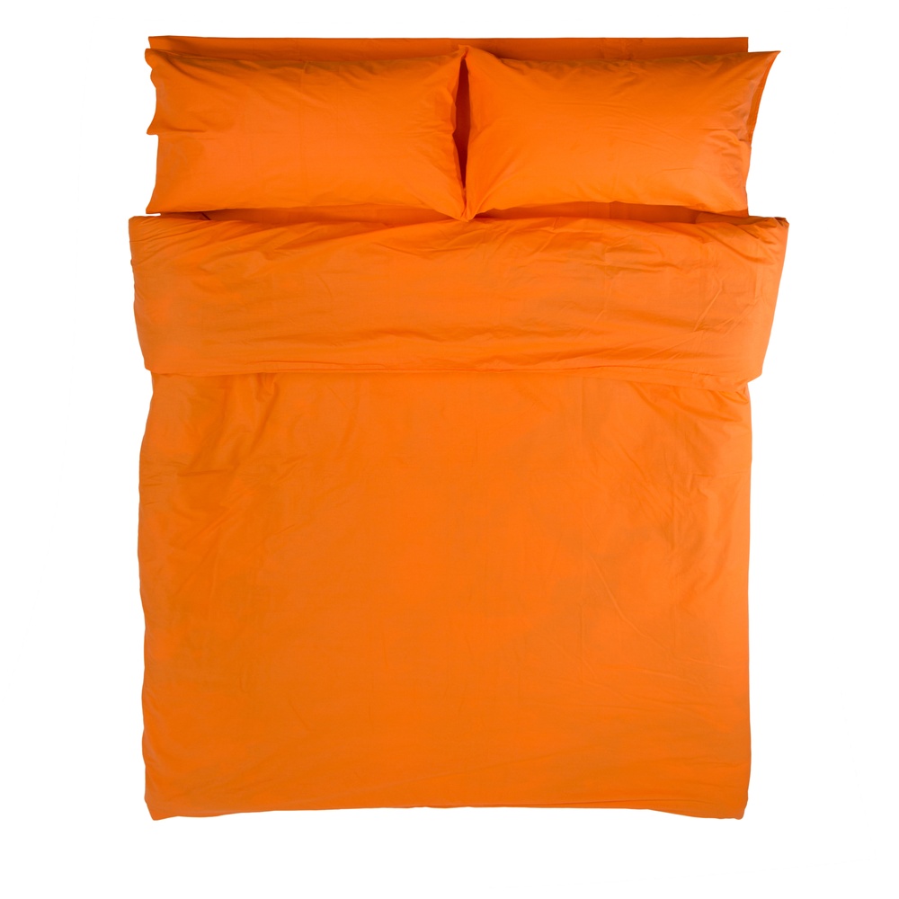 Комплект постельного белья Antoni Ранфорс Premium Бязь Оранжевый Евро 200х220