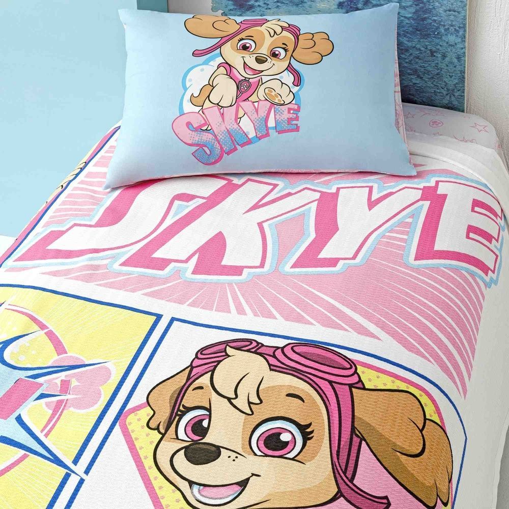 Летнее постельное бельё пике ТАС Paw Patrol skye Team 100