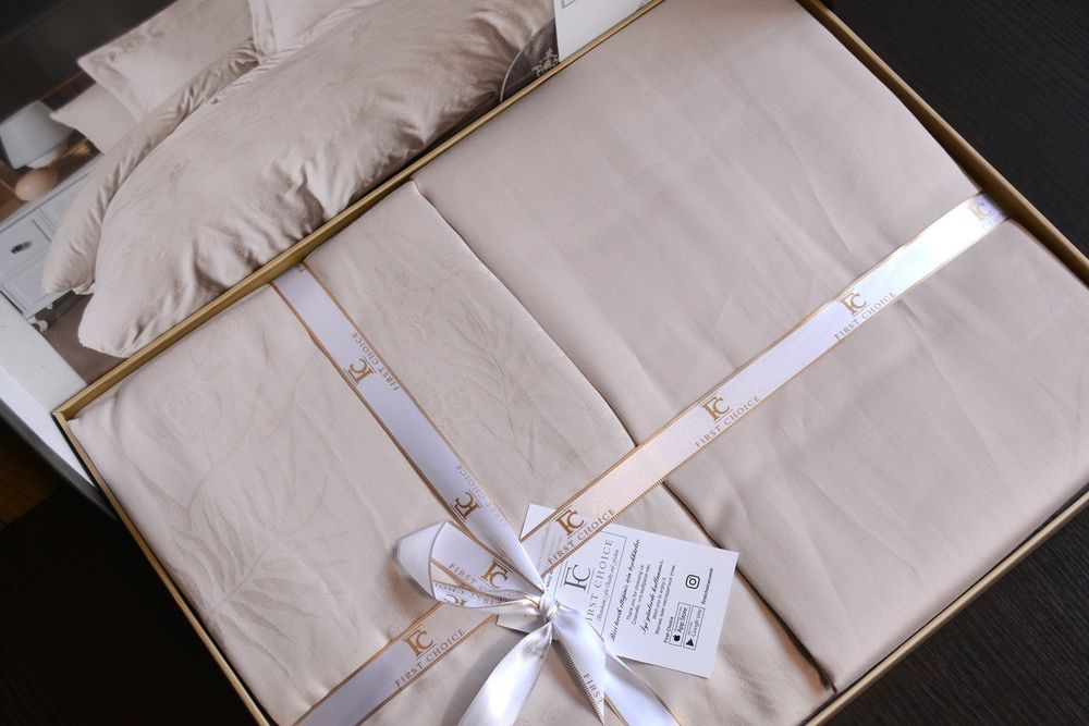 Постельное белье жаккард First Choice Stesha beige