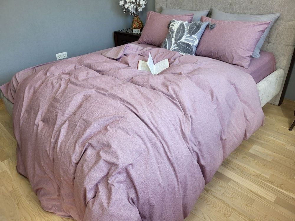 Простирадло варена бавовна Комфорт Текстиль Mauve, Washed Cotton W1181