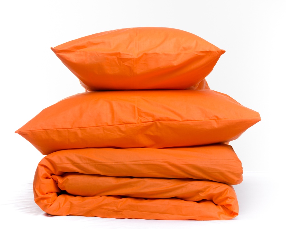 Комплект постельного белья Antoni Ранфорс Premium Бязь Оранжевый Евро 200х220