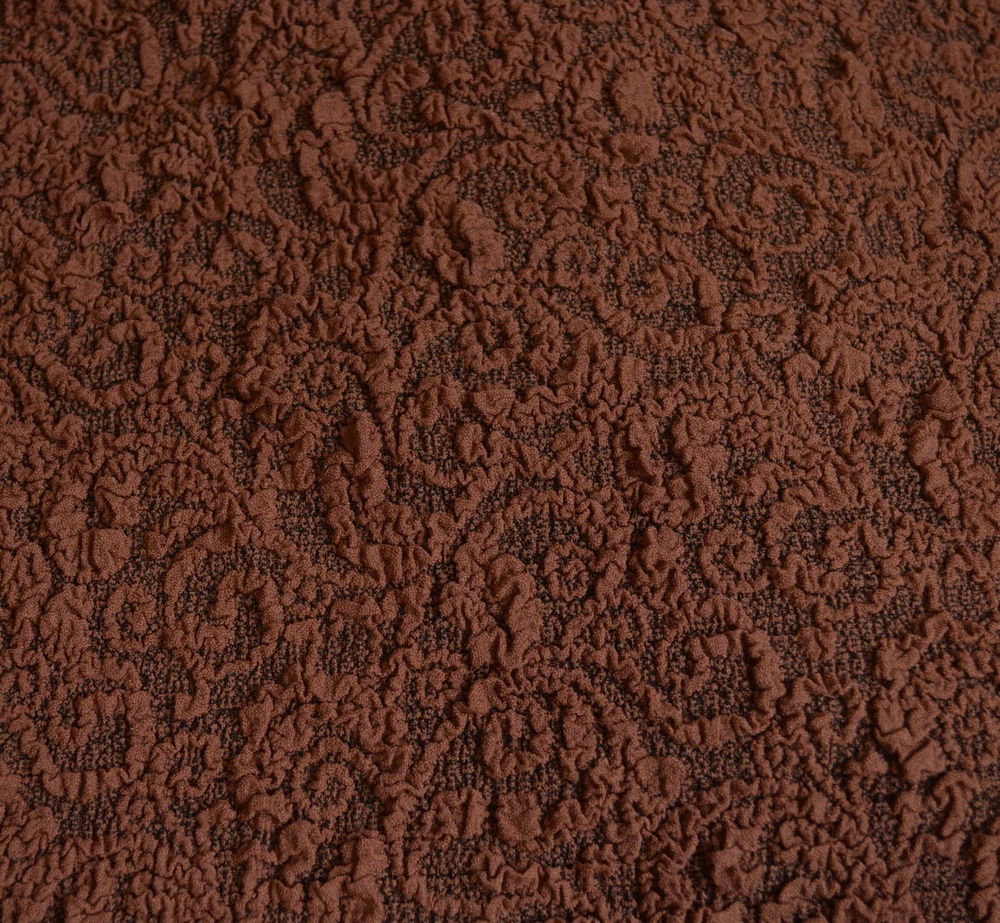 Набір чохлів для меблів Жаккард Kayra Venzel зі спідницею коричневий