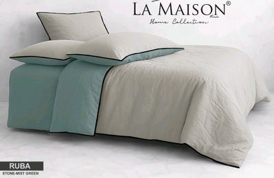 Постільна білизна варена бавовна La Maison Ruba Stone-mist-green