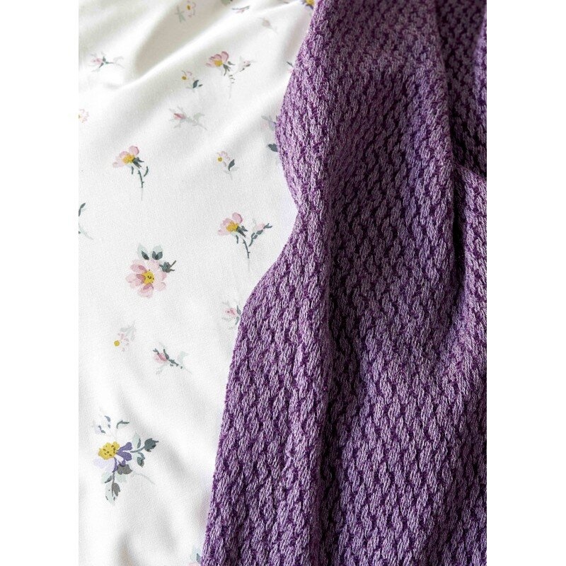 Набор постельное белье с пледом Karaca Home - Fertile lila