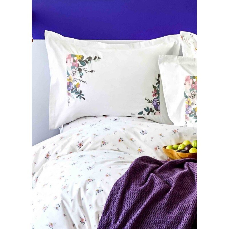 Набор постельное белье с пледом Karaca Home - Fertile lila