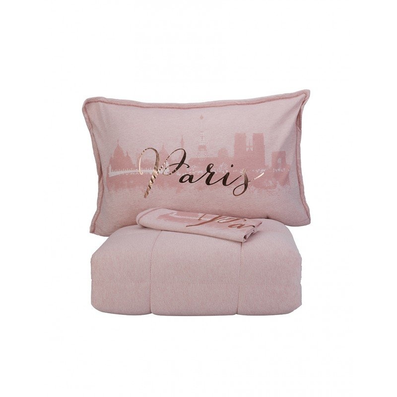 Набор постельное белье с одеялом Karaca Home - Paris pudra