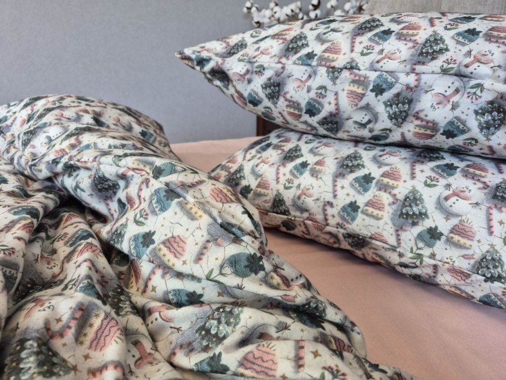 Постільна білизна фланель Комфорт текстиль Шапулі/пудра, Turkish flannel 5D