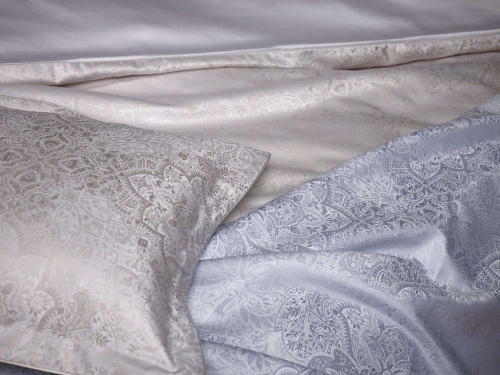 Постільна білизна жаккард Curt Bauer Shirley 9007-0211 french blue, Блакитний, 50х70см (2шт), Євро, 200х220 см, 270х290 см