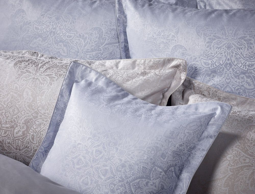 Постільна білизна жаккард Curt Bauer Shirley 9007-0211 french blue, Блакитний, 50х70см (2шт), Євро, 200х220 см, 270х290 см