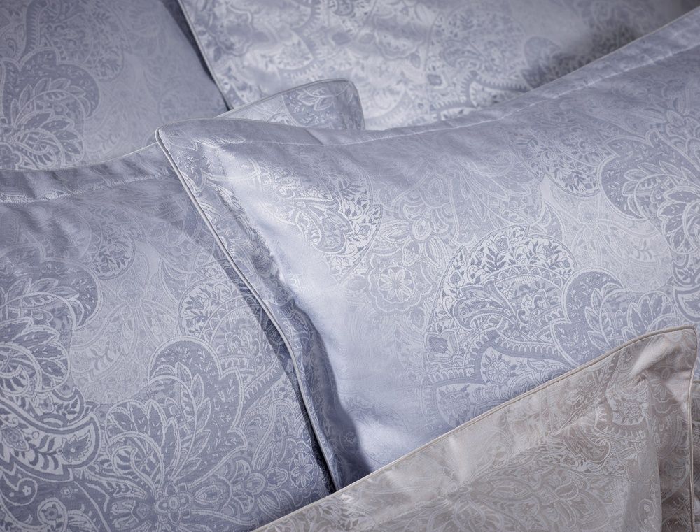 Постільна білизна жаккард Curt Bauer Shirley 9007-0211 french blue, Блакитний, 50х70см (2шт), Євро, 200х220 см, 270х290 см