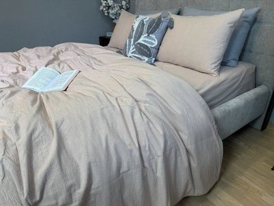 Постільна білизна варена бавовна Комфорт Текстиль Creme-Brulle, Washed Cotton W1401