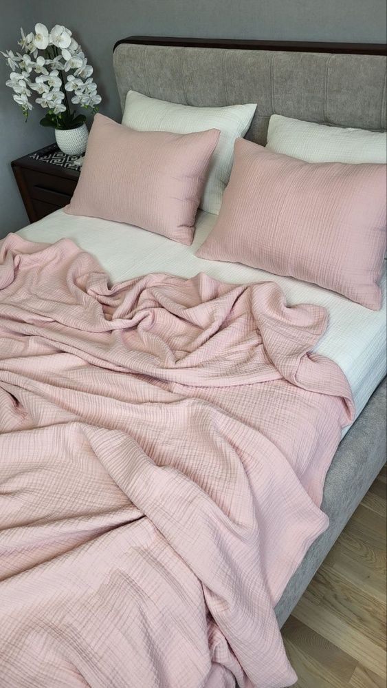 Постельное белье муслин Комфорт Текстиль STRAWBERRY MOUSSE, MUSLIN