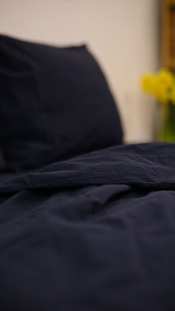 Постельное белье вареный хлопок La Maison Mariella Deep Indigo