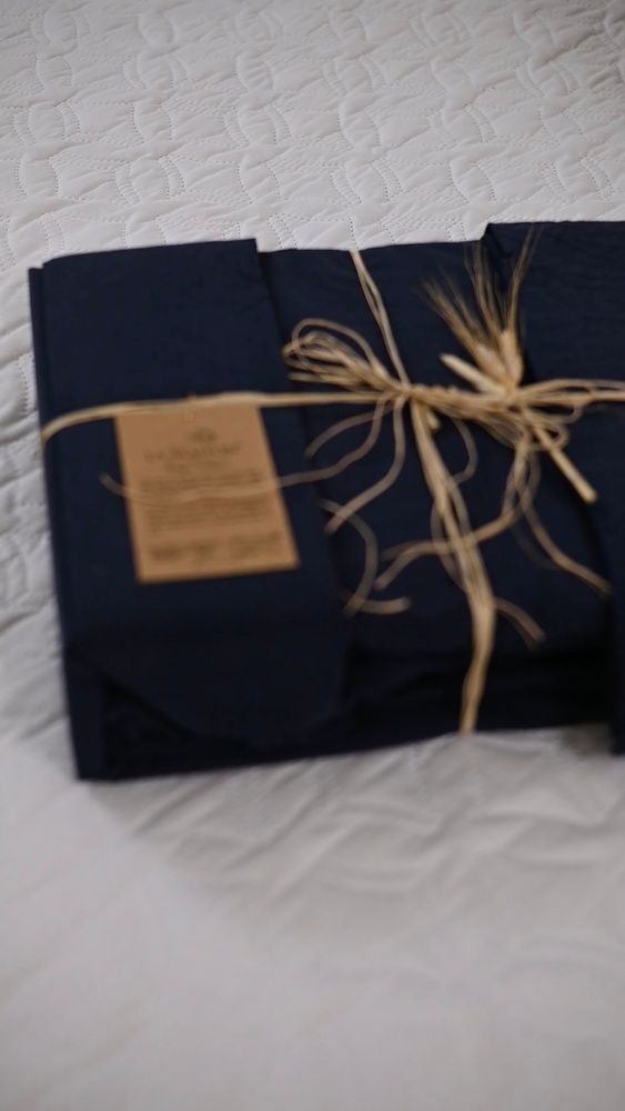 Постельное белье вареный хлопок La Maison Mariella Deep Indigo