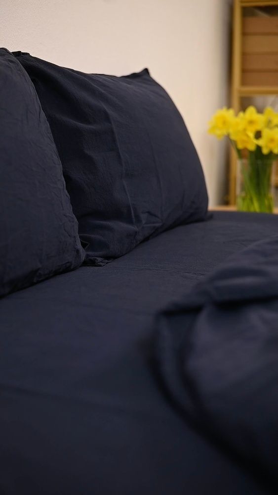 Постельное белье вареный хлопок La Maison Mariella Deep Indigo