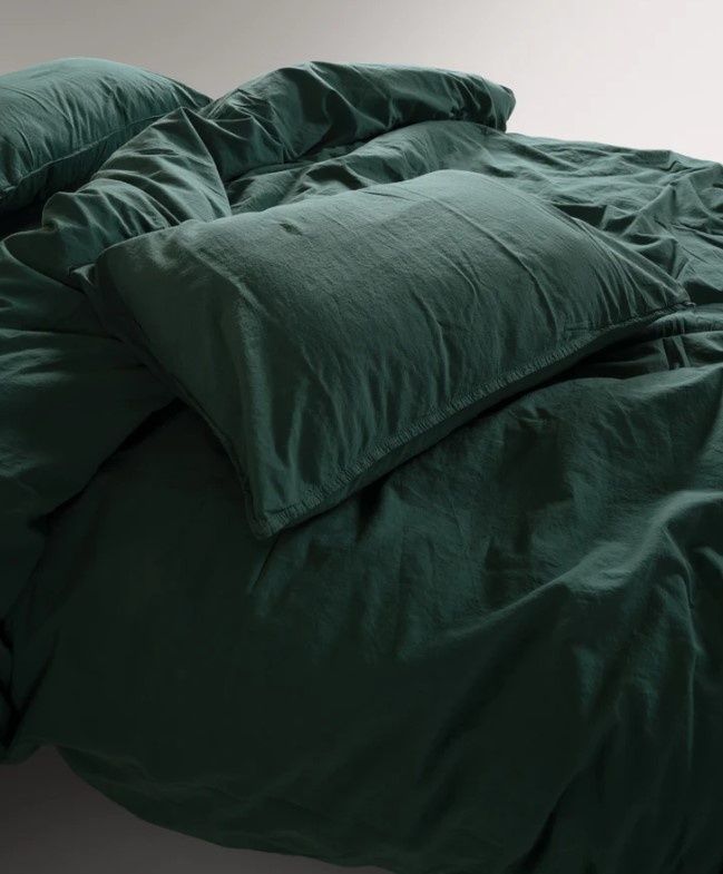 Постельное белье вареный хлопок Limasso DARK GREEN STANDART