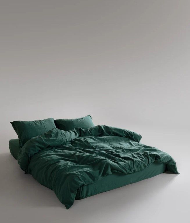 Постельное белье вареный хлопок Limasso DARK GREEN STANDART