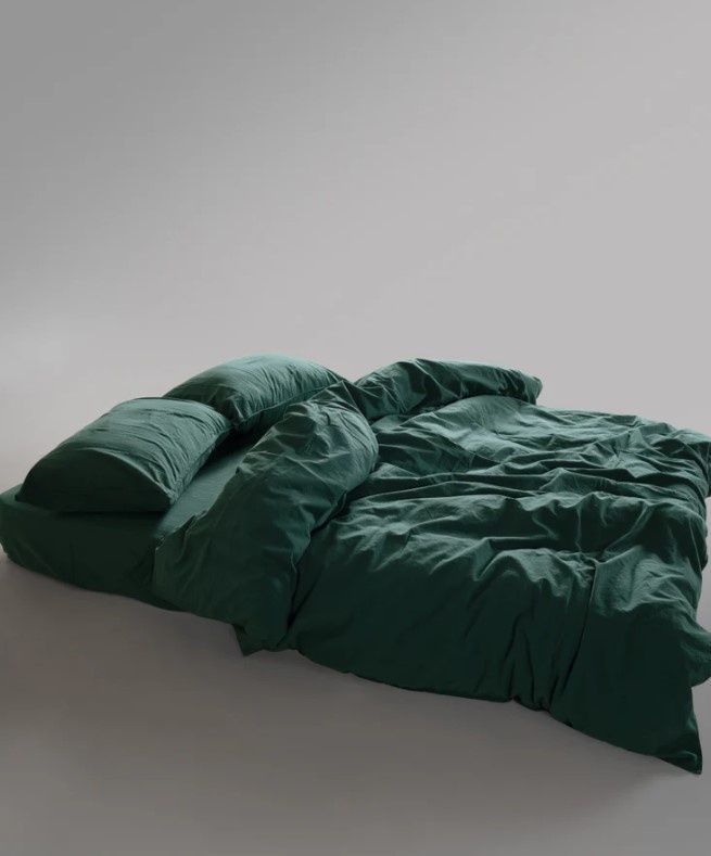 Постельное белье вареный хлопок Limasso DARK GREEN STANDART
