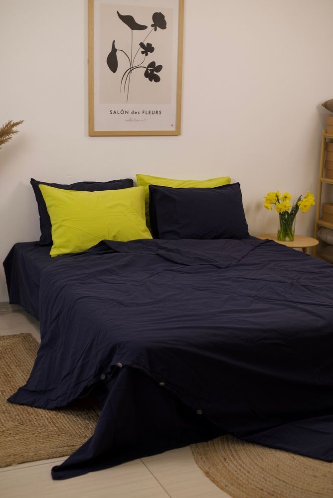 Постельное белье вареный хлопок La Maison Mariella Deep Indigo