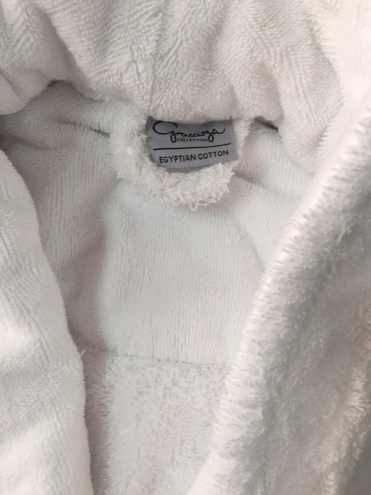 Халат египетский хлопок Graccioza Long Double Loop white