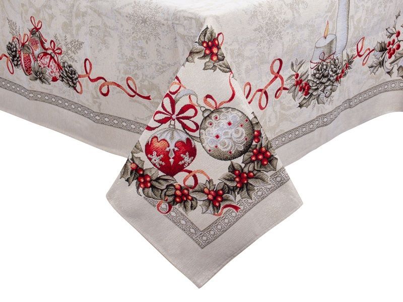 Новорічна скатертину Lefard HOME TEXTILE Гобелен KRIS LUREX