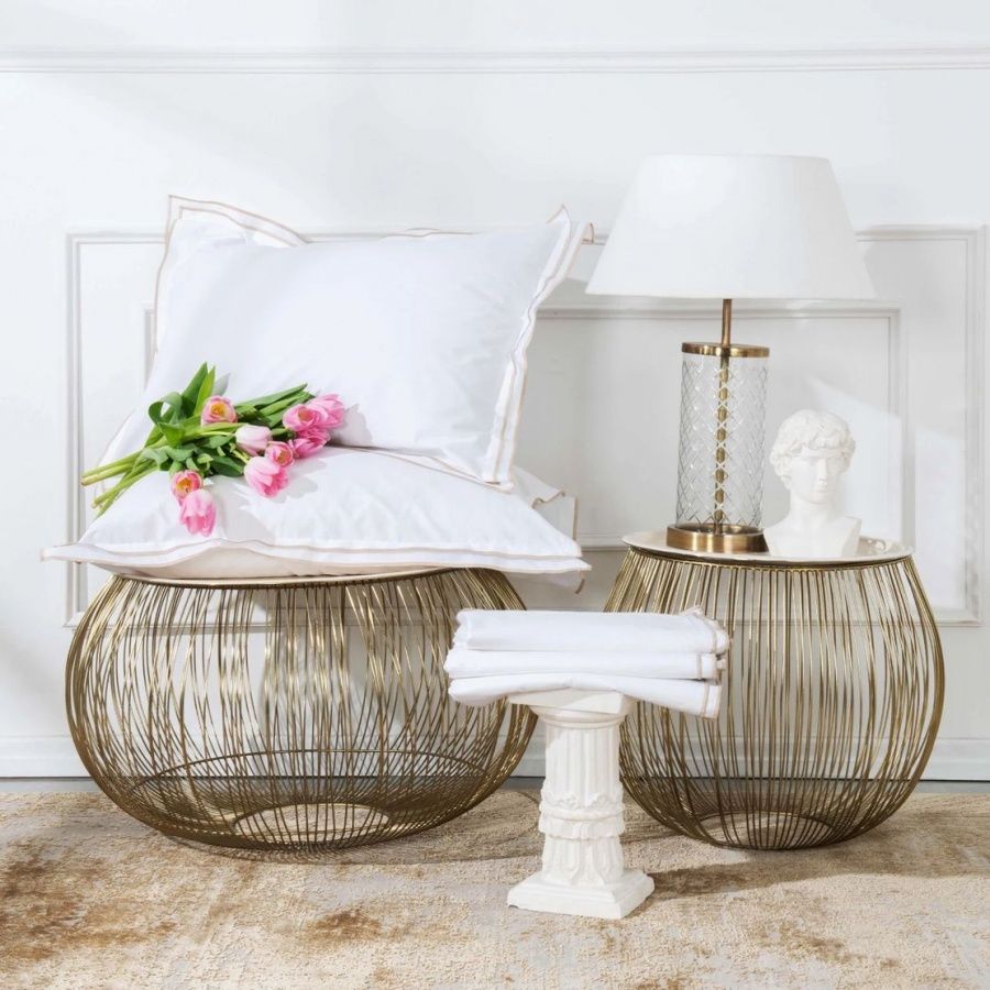 Постільна білизна Karaca Home перкаль - White Colletion Victorie bej