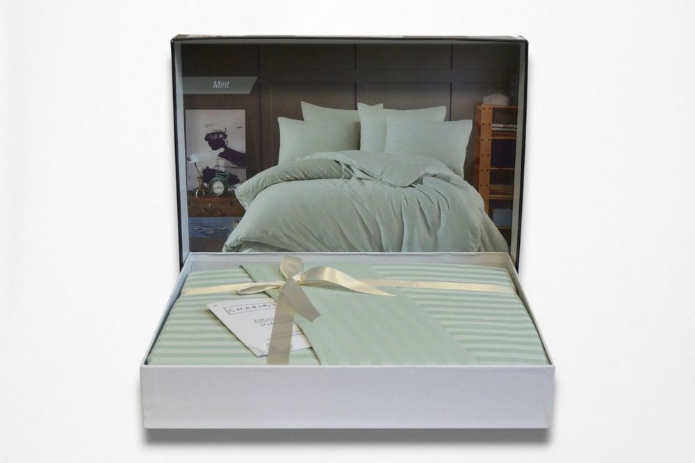 Постельное белье Charlotte Stripe Satin Mint