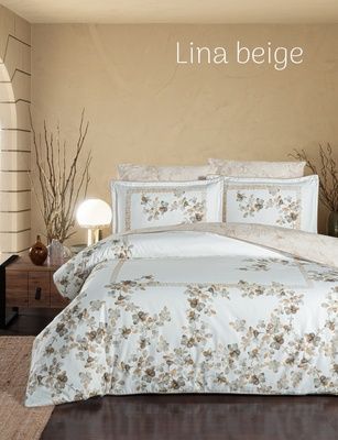 Постільна білизна сатин La Romano Premium Lina beige