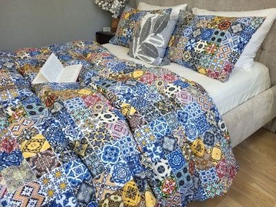 Постельное белье фланель Комфорт текстиль Мозаїка NEW/шампань, Turkish flannel