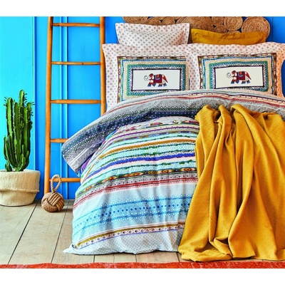 Набор постельное белье с покрывалом пике Karaca Home - Perez hardal pike jacquard