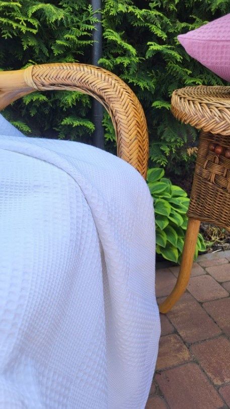 Покривало піке Комфорт Текстиль Вафелька, Біле, Білий, 140х220 см, Полуторний
