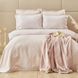 Набор постельное белье с покрывалом + плед Karaca Home - Infinity New pudra пудра 1