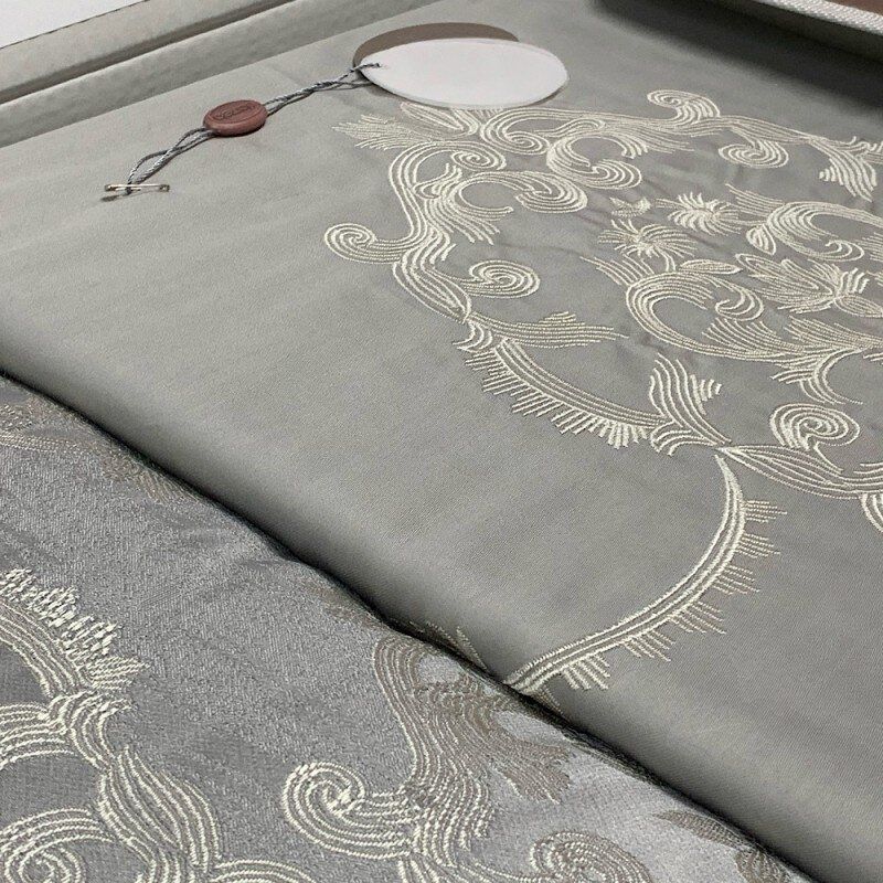 Комплект постільна білизна з покривалом Dantela vita NILDA GREY