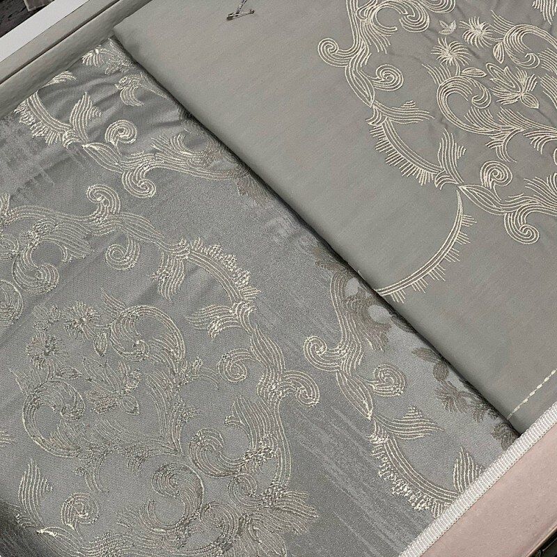 Комплект постільна білизна з покривалом Dantela vita NILDA GREY
